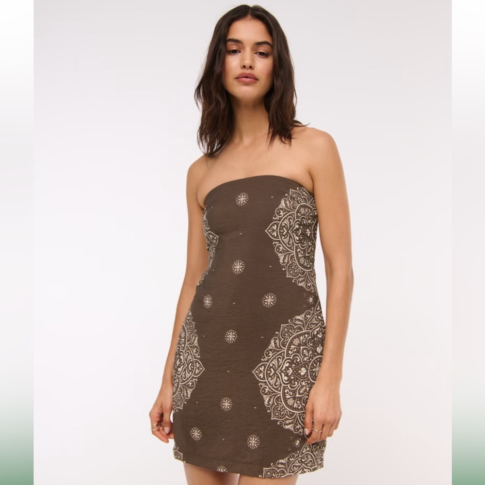 A&F Brown Strapless Dress